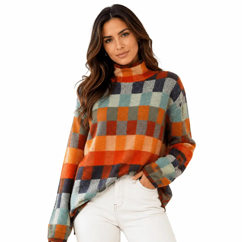Suéter Feminino Gola Alta Cashmere Verona