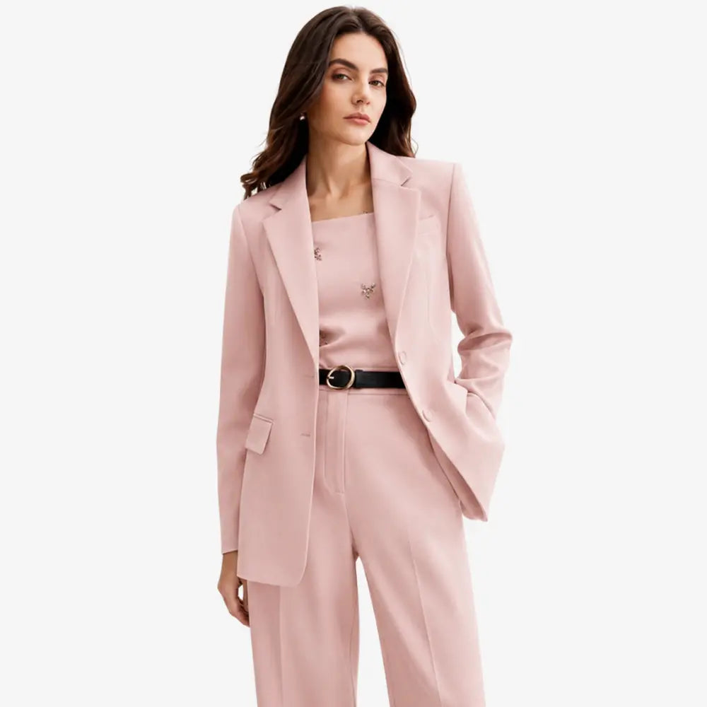 Conjunto Feminino Alfaiataria Privée - Rosa Bebê