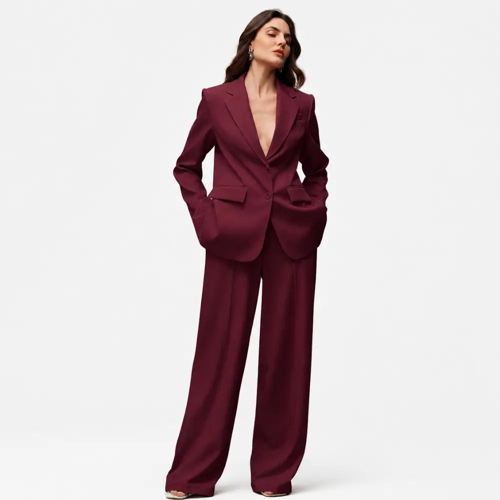Conjunto Feminino Alfaiataria Privée - Vinho