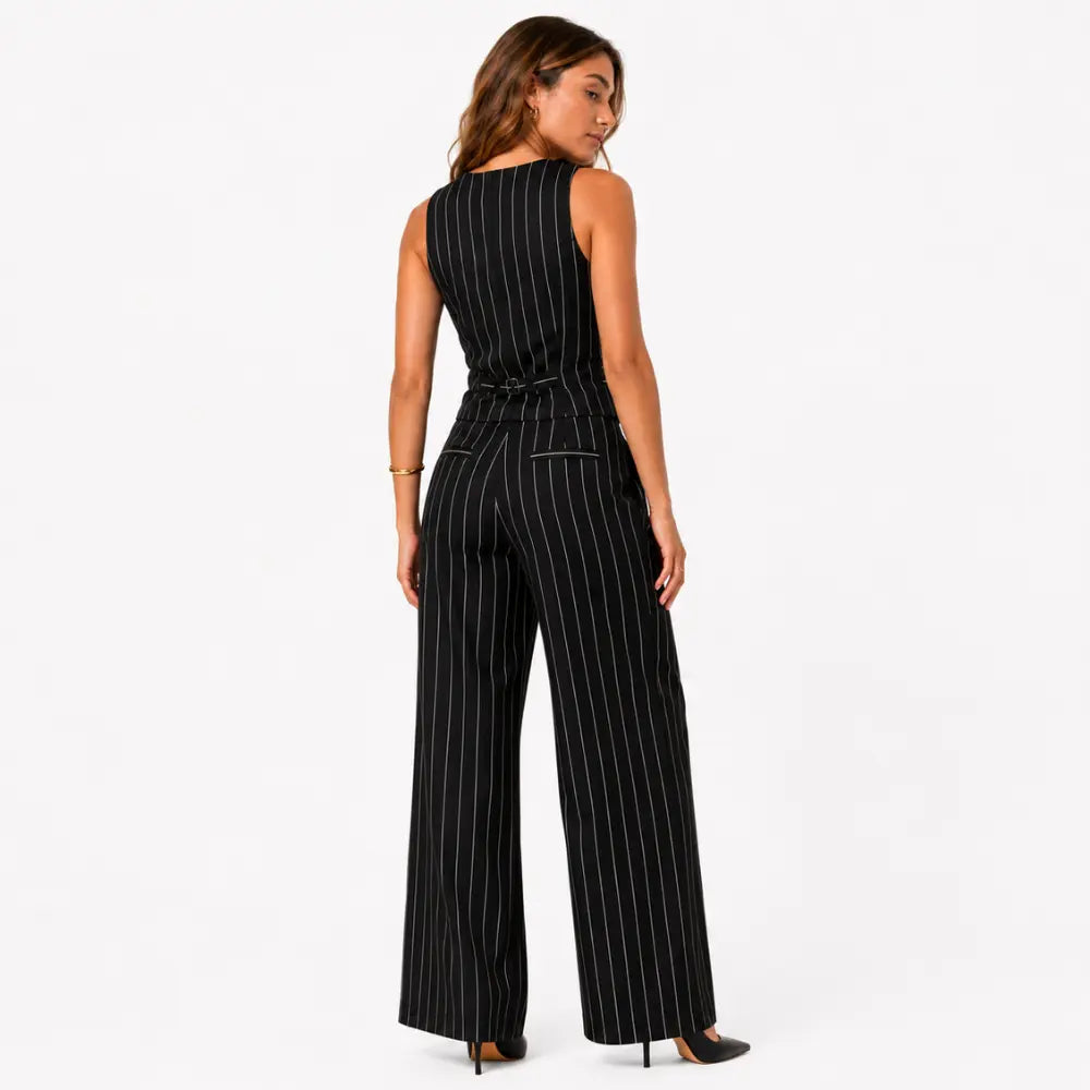 Conjunto Feminino Alfaiataria Listrado Milano