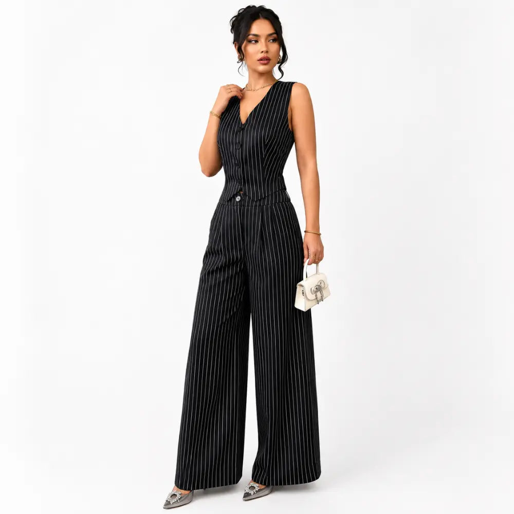 Conjunto Feminino Alfaiataria Risca de Giz Milano Prestige