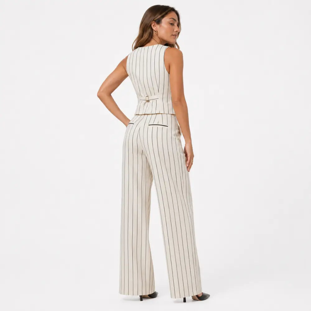 Conjunto Feminino Alfaiataria Listrado Milano