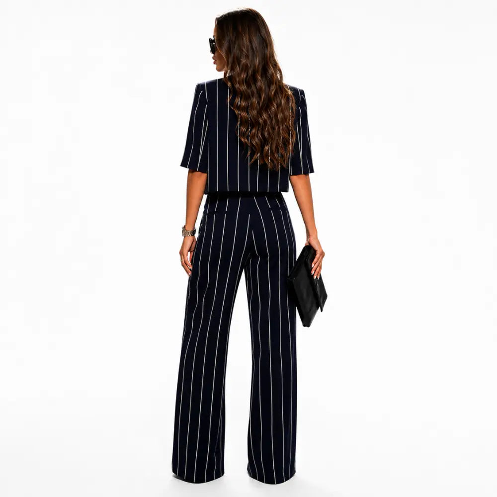 Conjunto Feminino Alfaiataria Listrado Milano Signature