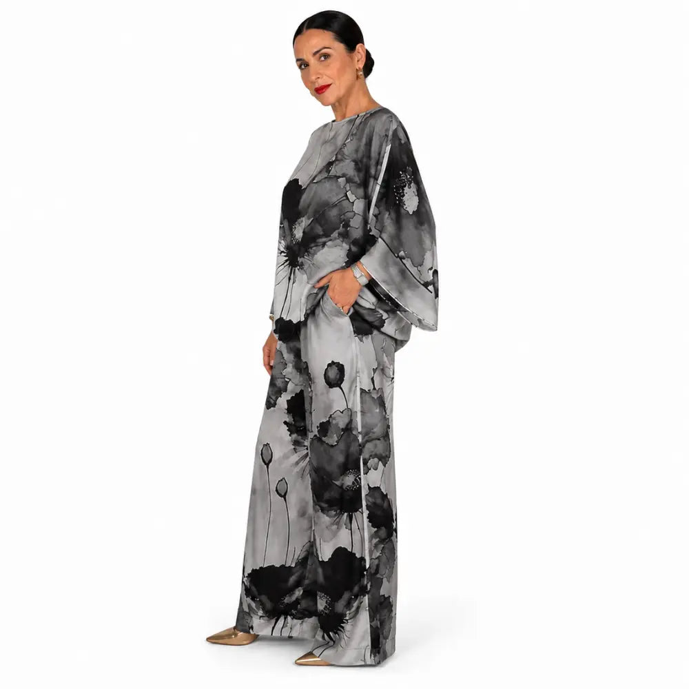 Conjunto Feminino Cetim Estampado Bellissima
