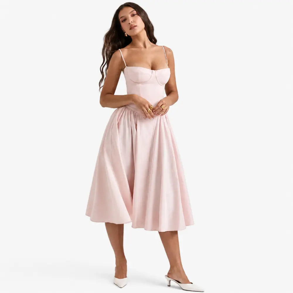 Vestido Midi Serena Noir Feminino Premium