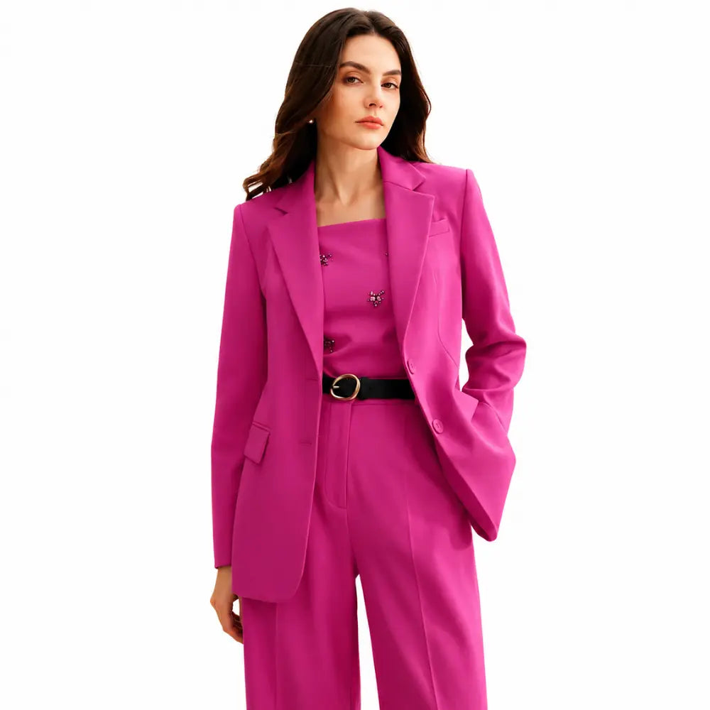 Conjunto Feminino Alfaiataria Privée - Rosa Pink