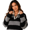 Suéter Feminino Gola Polo Preto Cashmere Firenze