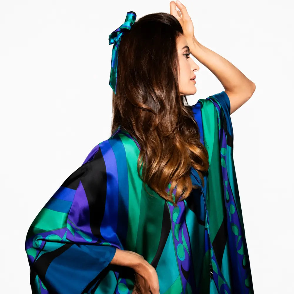 Vestido Longo Positano Azure Feminino Premium