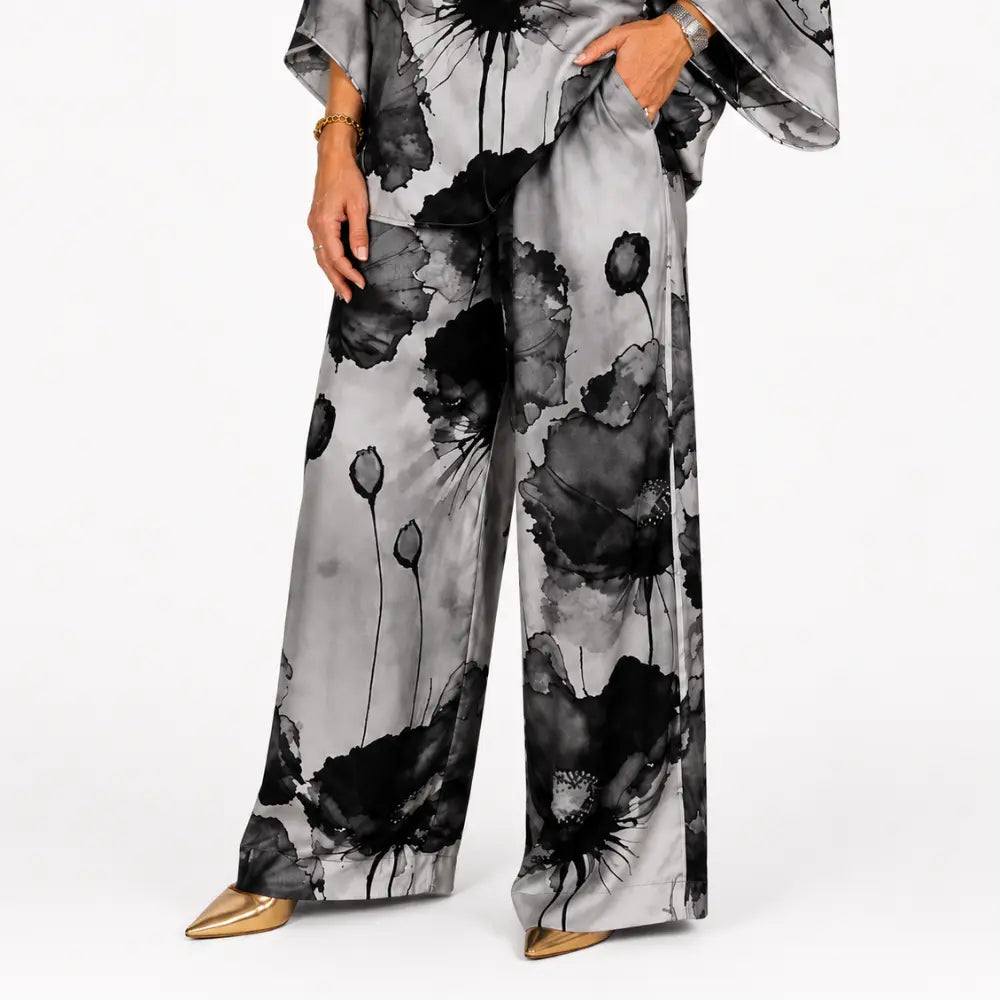Conjunto Feminino Cetim Estampado Bellissima