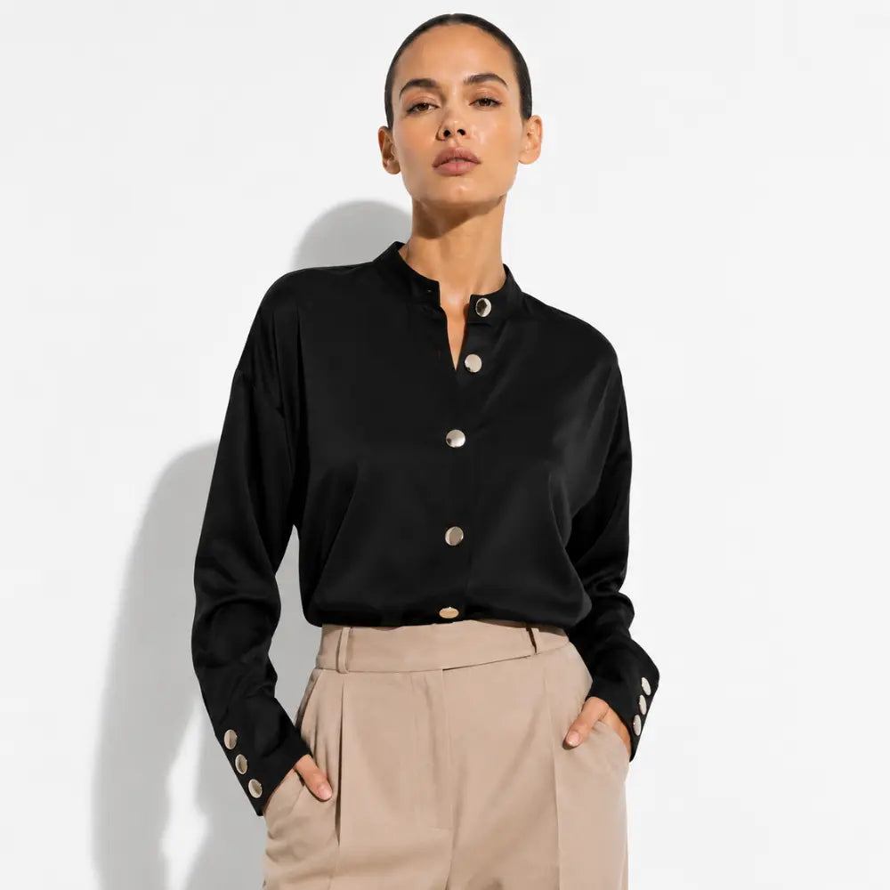 Camisa Social Feminina Branca Cairo Élégance