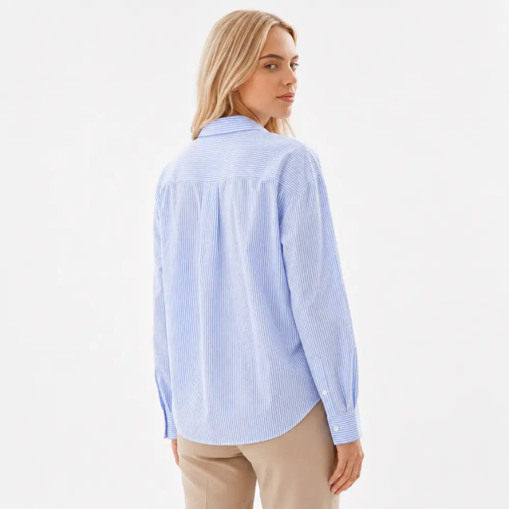 Camisa Social Feminina Listrada Riviera