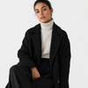 Sobretudo Feminino Alongado em Lã Elegante Milano Atelier