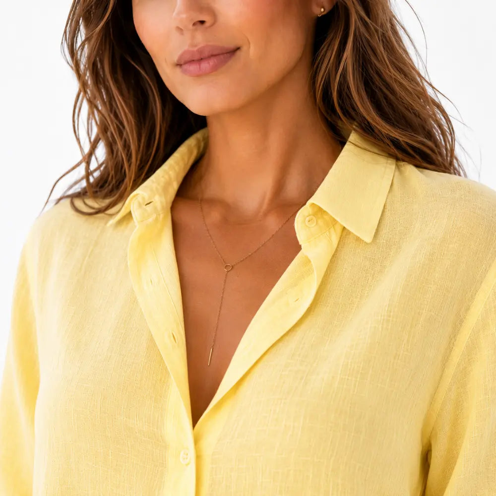 Camisa Feminina Linho Capri Premium