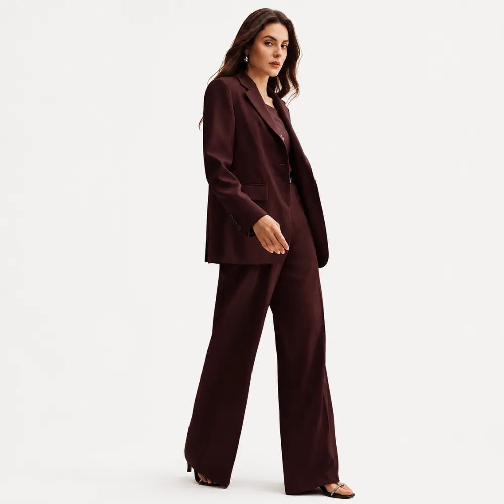 Conjunto Feminino Alfaiataria Privée - Marrom