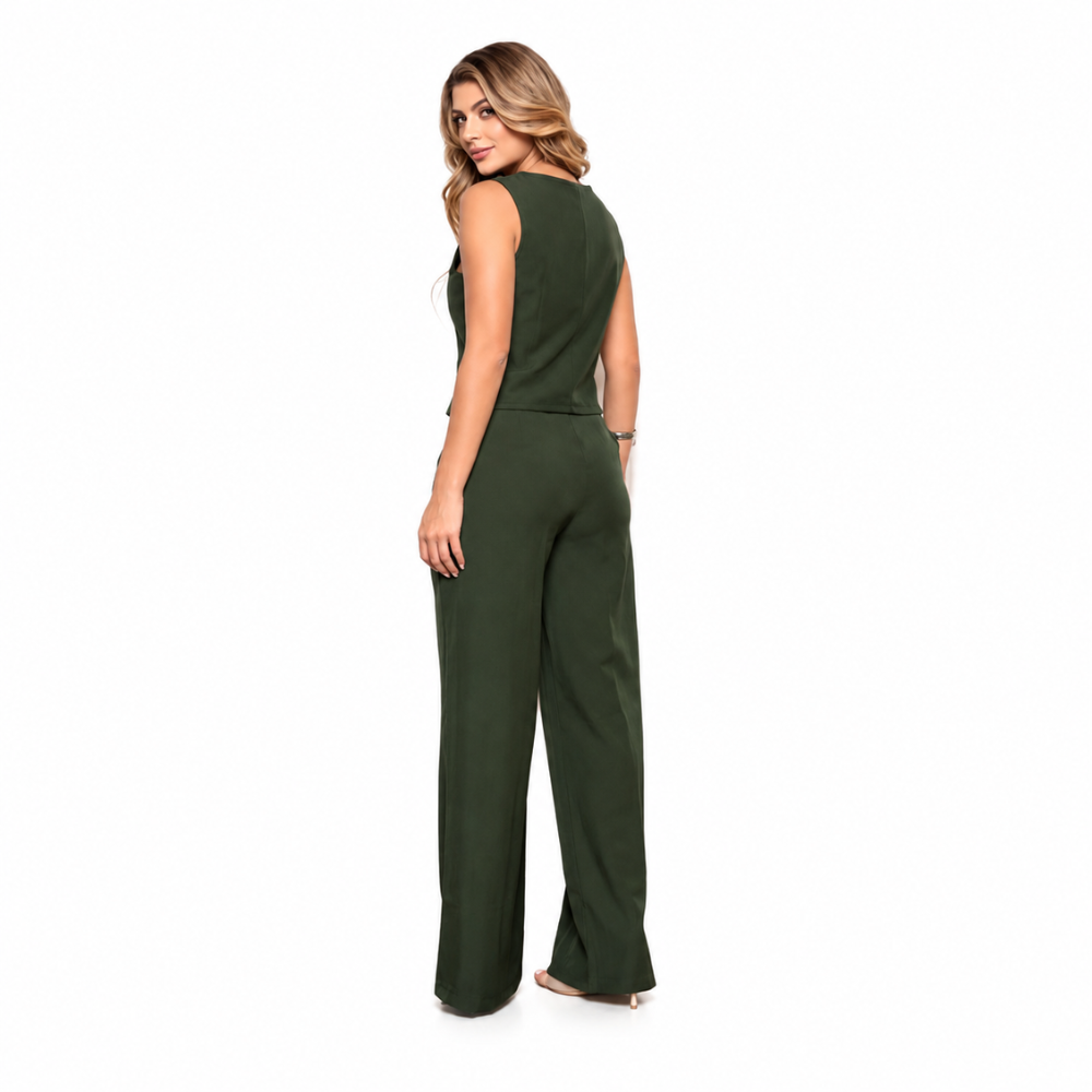 Conjunto Feminino Alfaiataria Verde Militar Verona