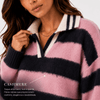 Suéter Feminino Gola Polo Rosa Cashmere Firenze