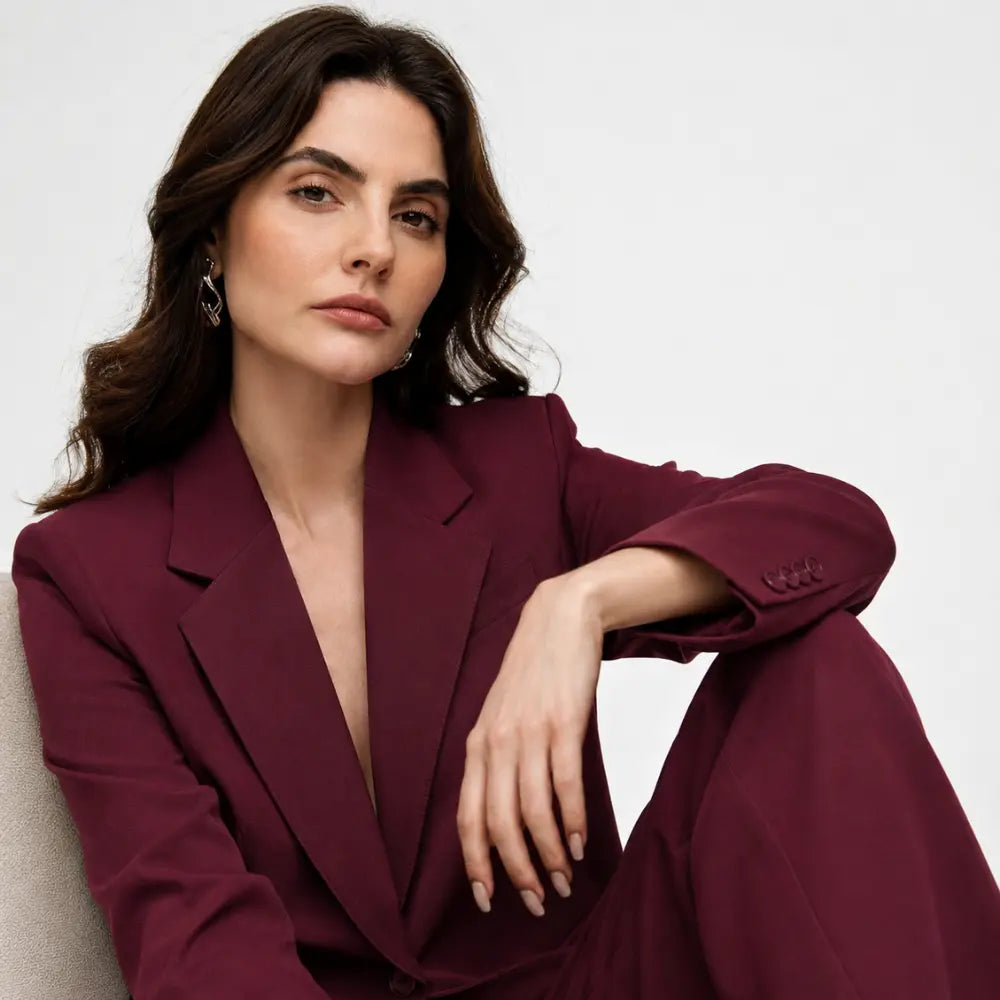 Conjunto Feminino Alfaiataria Privée - Vinho