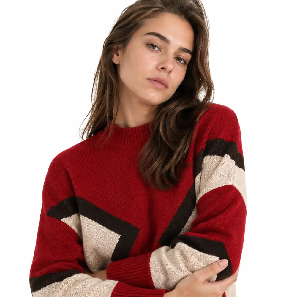 Suéter Feminino Tricô Geométrico Amalfi Firenze