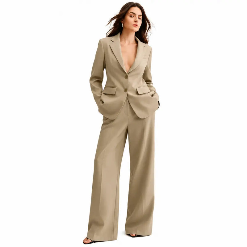 Conjunto Feminino Alfaiataria Privée - Bege
