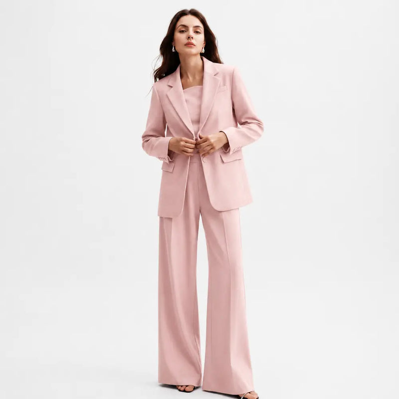 Conjunto Feminino Alfaiataria Privée - Rosa Bebê