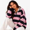 Suéter Feminino Gola Polo Rosa Cashmere Firenze
