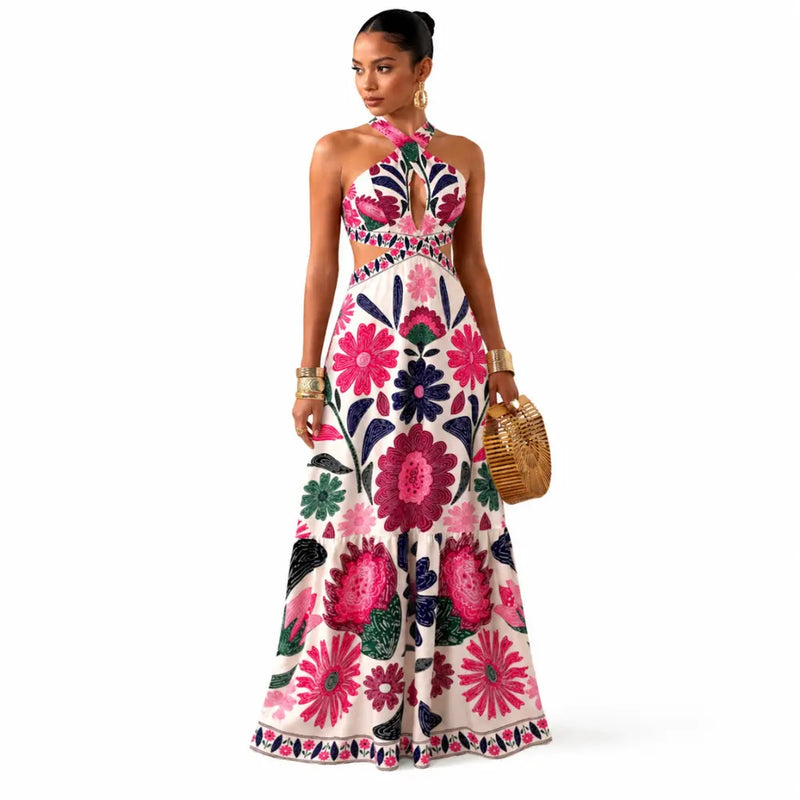Vestido Longo Ravello Bloom Feminino Premium