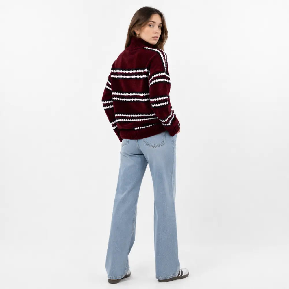 Suéter Feminino Chenille Gola Alta Bergen Firenze