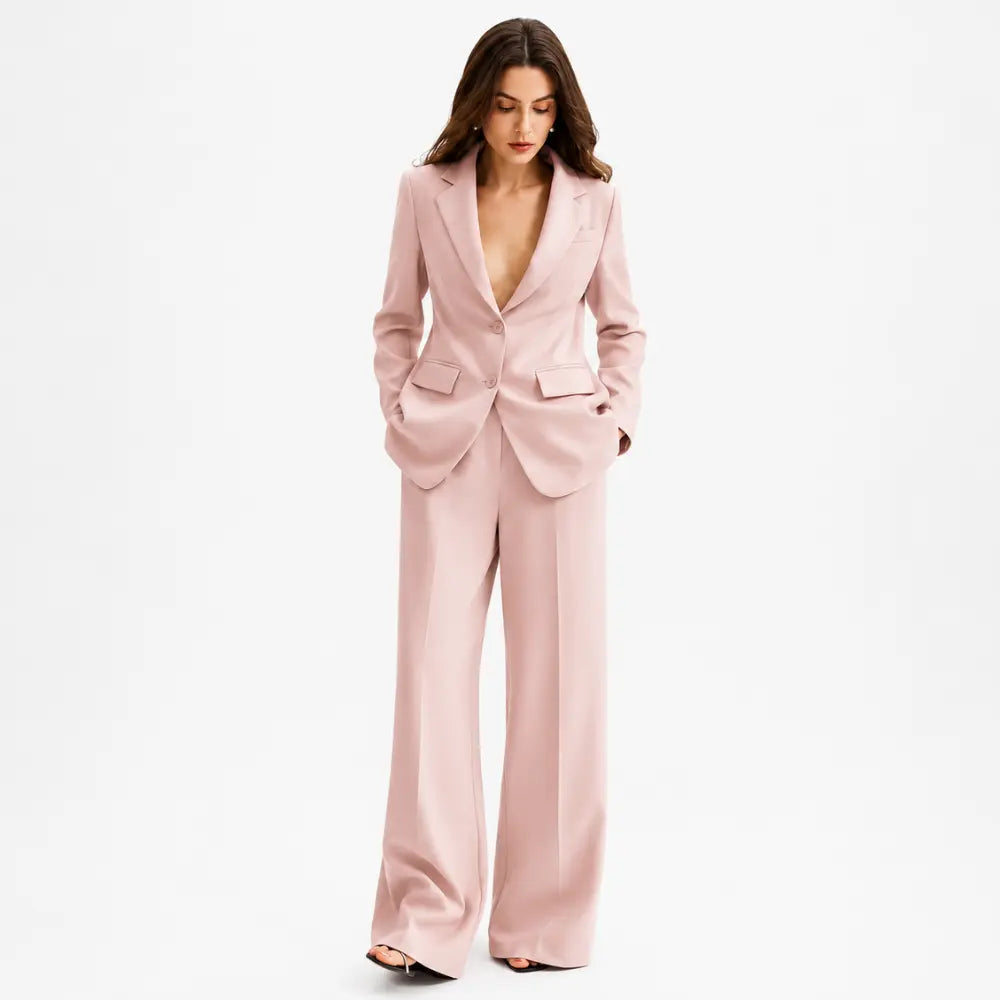 Conjunto Feminino Alfaiataria Privée - Rosa Bebê