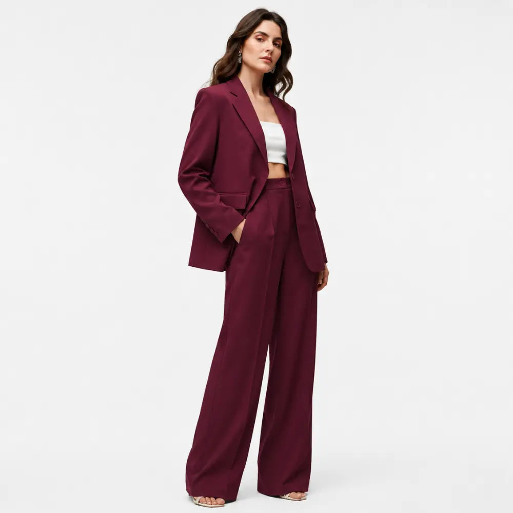 Conjunto Feminino Alfaiataria Privée - Vinho