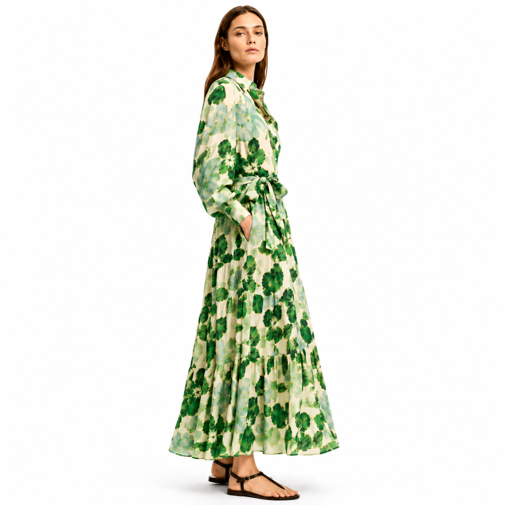 Vestido Longo Floral Verona Feminino Premium