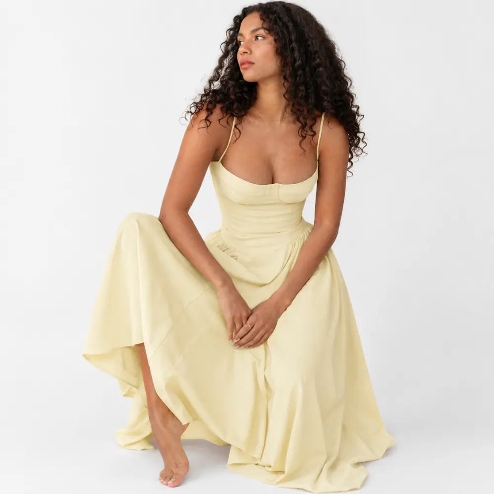 Vestido Midi Serena Noir Feminino Premium